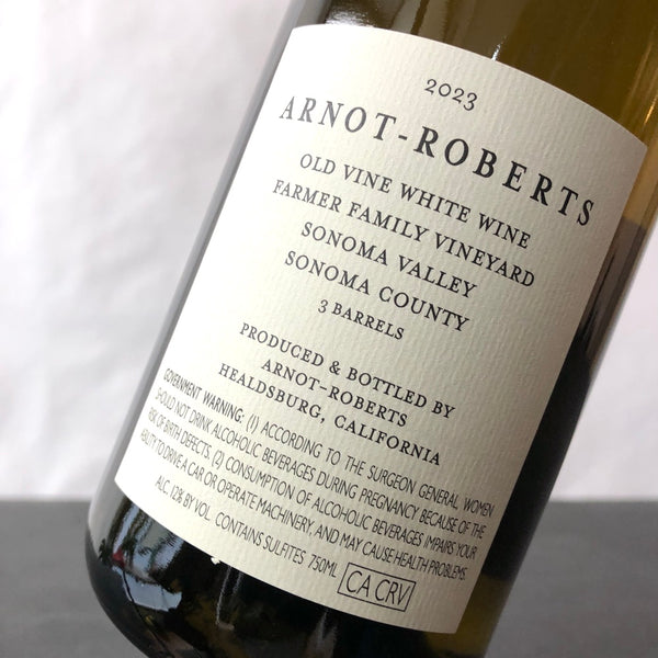 2023 Arnot-Roberts Farmer, Family Vineyard Old Vine White Sonoma Valley, USA