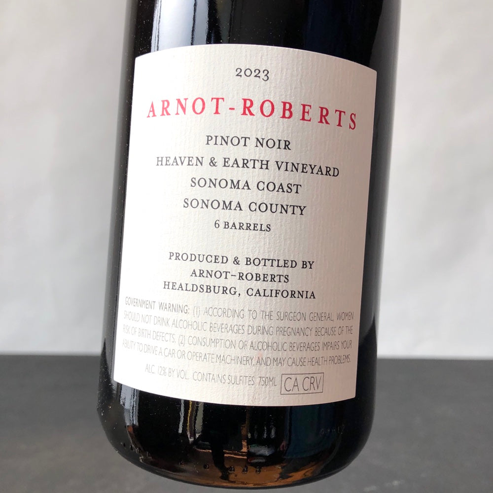 2023 Arnot-Roberts Heaven and Earth Vineyard Pinot Noir Sonoma Coast, USA