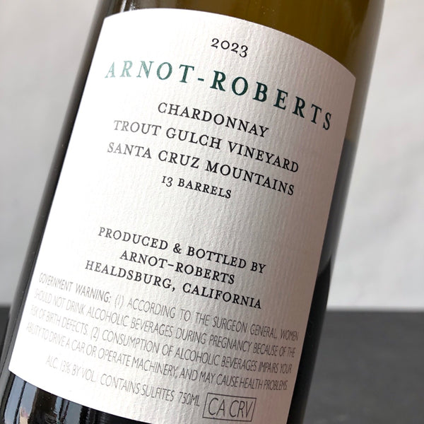 2023 Arnot-Roberts Trout Gulch Vineyard Chardonnay Santa Cruz Mountains, USA