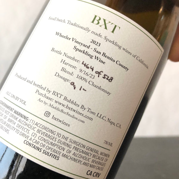 2023 BXT Wines Wheeler Vineyard Blanc De Blanc, San Benito County, USA