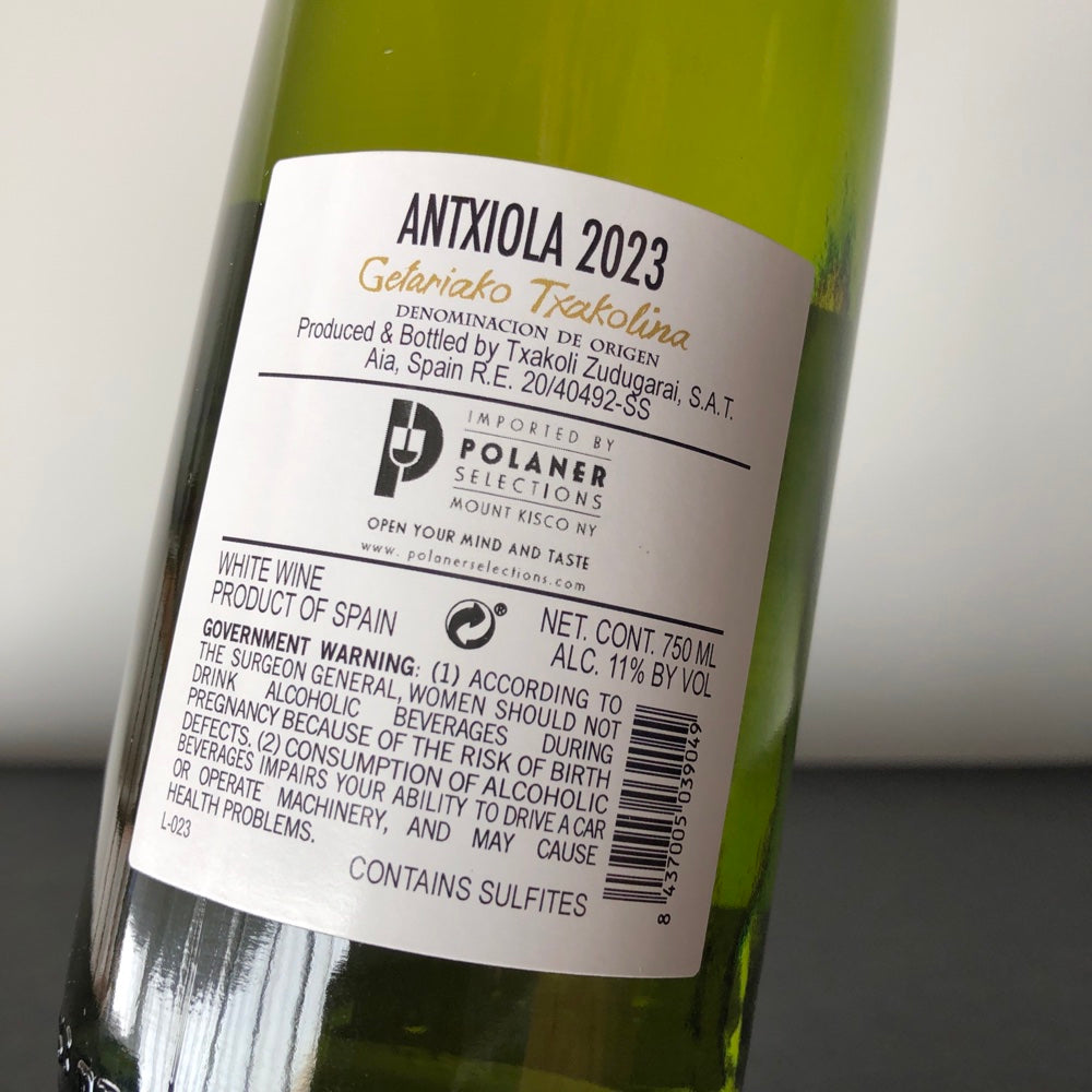 2023 Bodegas Zudugarai 'Antxiola' Txakoli Getariako Txakolina, Spain