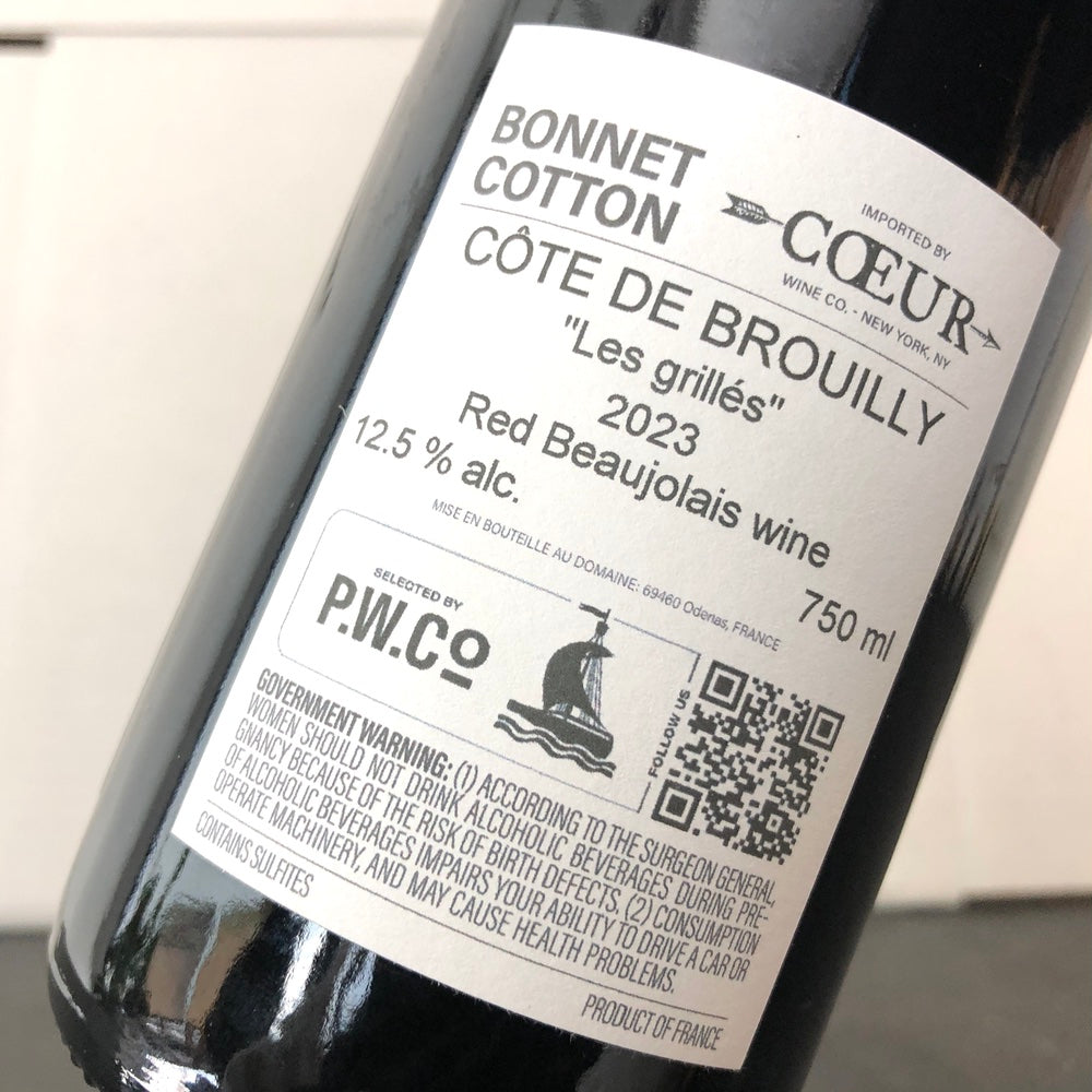 2023 Bonnet-Cotton Cote de Brouilly 'Les Grilles', Beaujolais, France