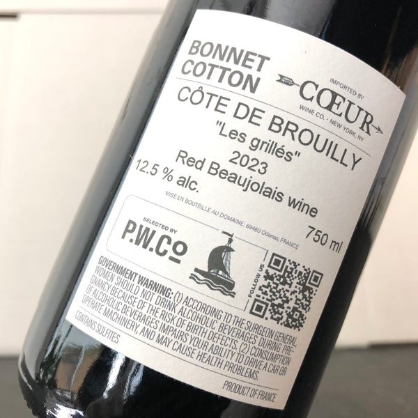 2023 Bonnet-Cotton Cote de Brouilly 'Les Grilles', Beaujolais, France