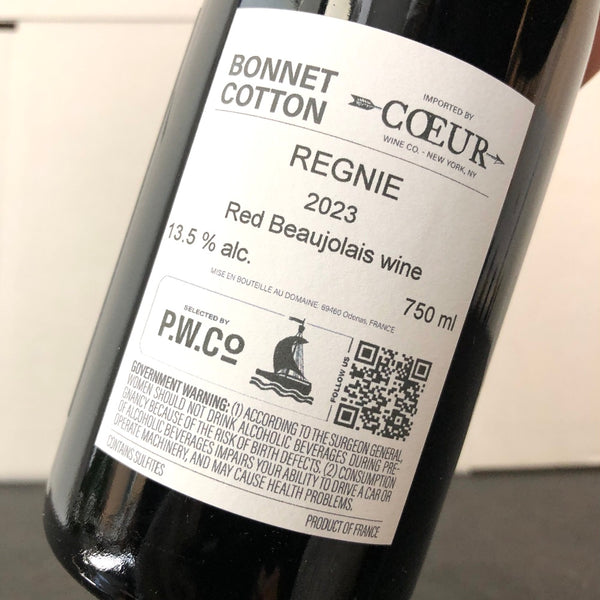 2023 Bonnet Cotton, Regnie Les Buillats, Beaujolais, France