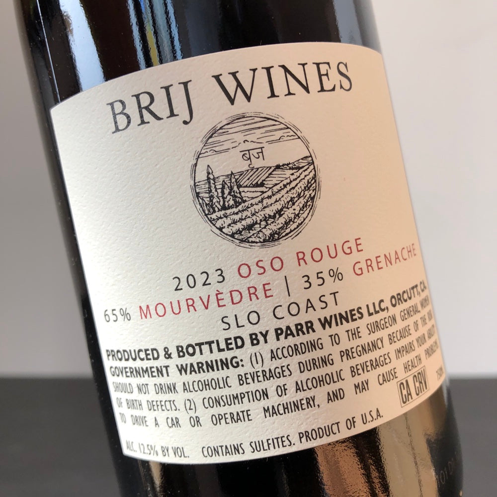 2023 Brij Wines Oso Rouge SLO Coast, California