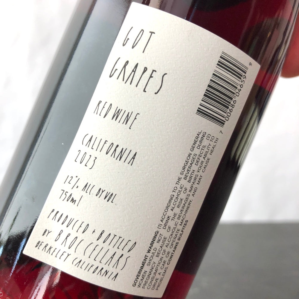 2023 Broc Cellars 'Got Grapes' Red, Solano County, USA
