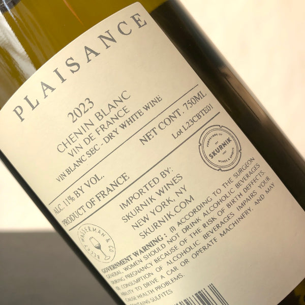 2023 Chateau de Plaisance Chenin Blanc, Loire, Vin de France