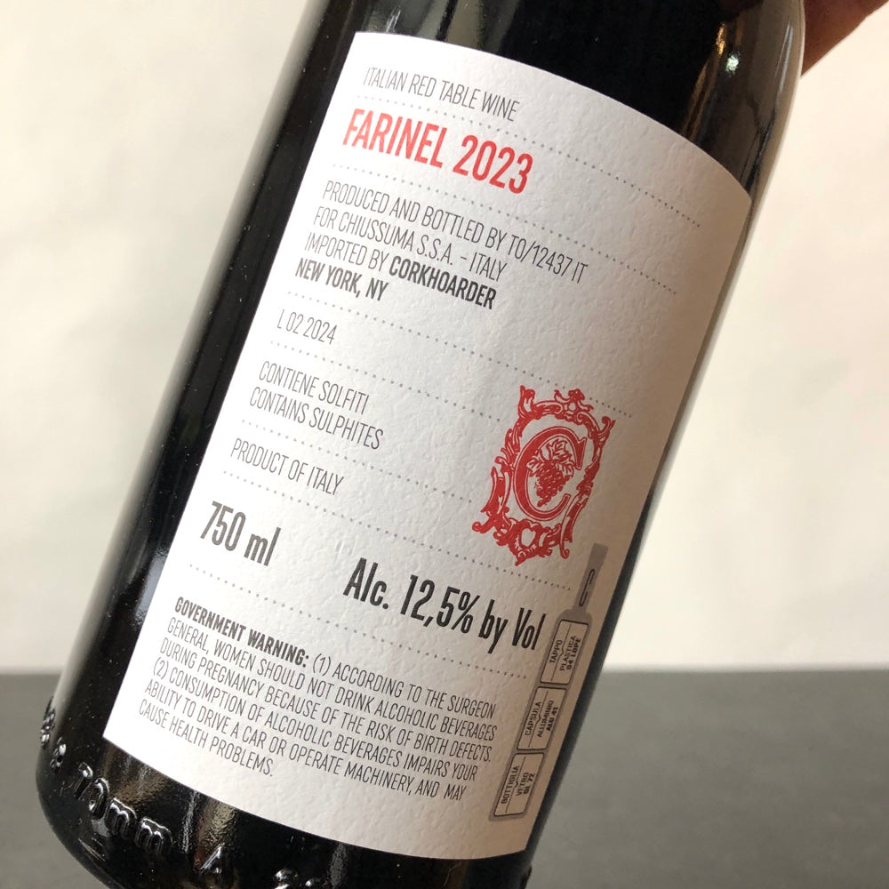 2023 Chiussuma 'Farinel' Rosso, Piedmont, Italy