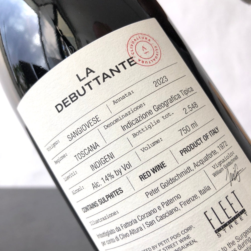 2023 Clivo Altura 'La Debuttante' Sangiovese Toscana IGT, Tuscany, Italy