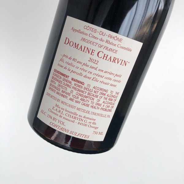 2022  Domaine Charvin Cotes du Rhone 'Damon' Rhone, France