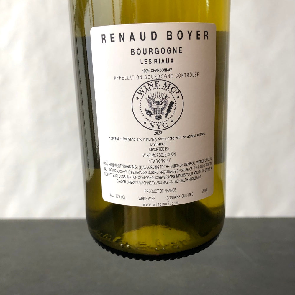 2023 Domaine Renaud Boyer Bourgogne Blanc 'Les Riaux', Burgundy, France