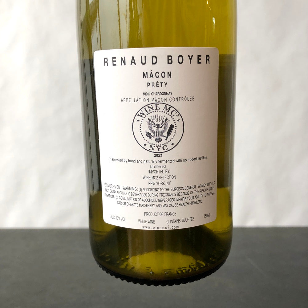 2023 Domaine Renaud Boyer Macon Prety sur un Nuage Maconnais, France