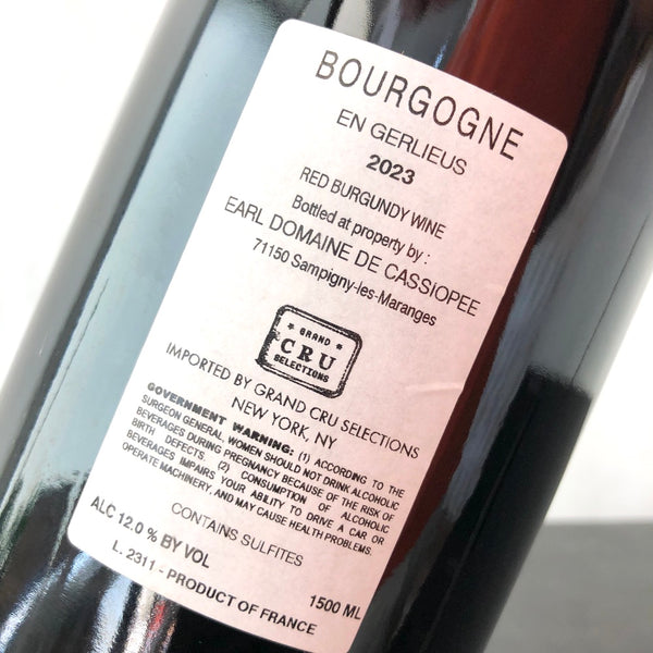 2023 Domaine de Cassiopee Bourgogne Rouge En Gerlieus Burgundy, France 1.5 L (Magnum)