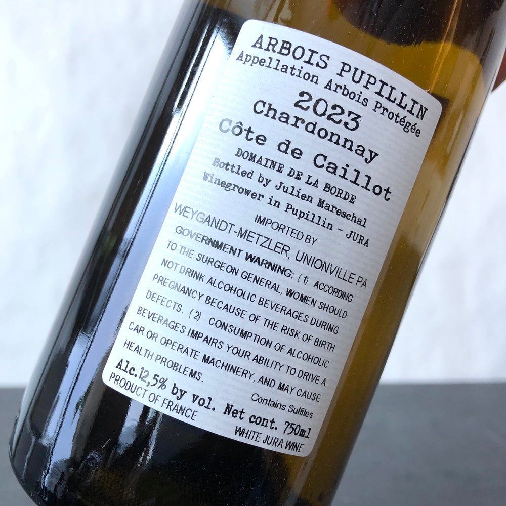 2023 Domaine de la Borde Arbois-Pupillin 'Cote de Caillot' Chardonnay, Jura, France