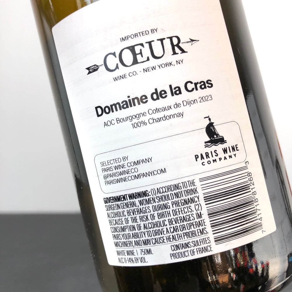 2023 Domaine de la Cras (Marc Soyard) Bourgogne Coteaux de Dijon Blanc, Burgundy, France