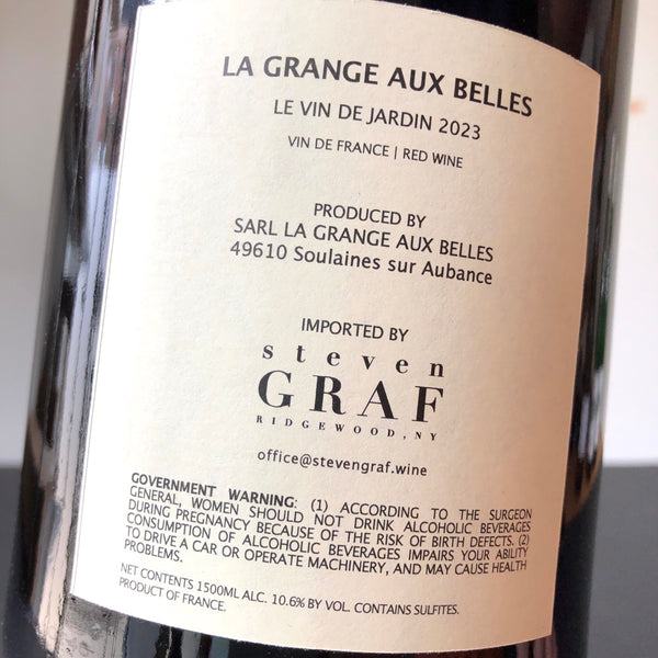 2023 Domaine de la Grange aux Belles 'Le Vin de Jardin' 1.5L Magnum Loire, Vin de France