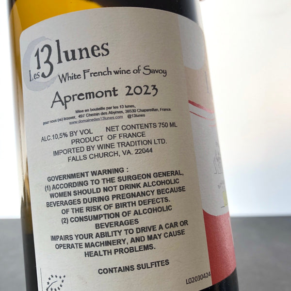 2023 Domaine des 13 Lunes Vin de Savoie Apremont, France