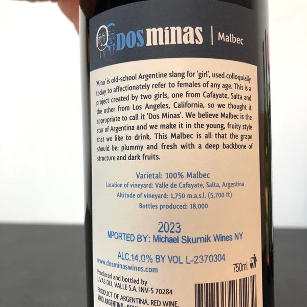 2023 Dos Minas Malbec, Argentina, Salta, Cafayate