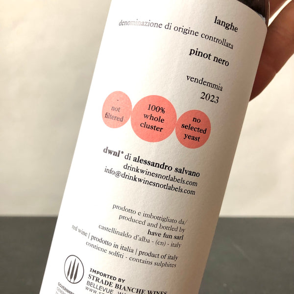 2023 Drink Wines Not Labels Pinot Nero Langhe, Piedmont, Italy