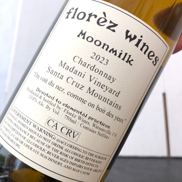 2023 Florez Wines Moonmilk Chardonnay, Santa Cruz, California