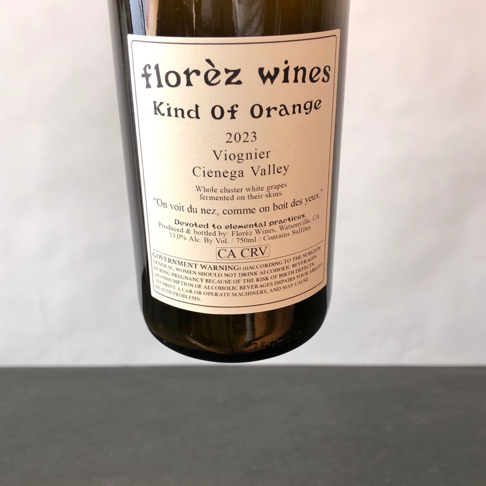 2023 Florez Wines, Kind Of Orange Skin Fermented