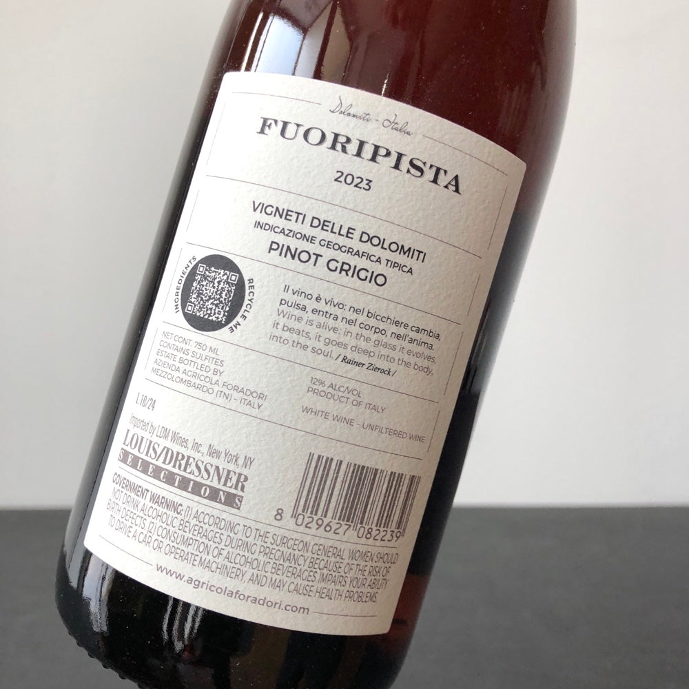 2023 Foradori 'Fuoripista' Pinot Grigio Vigneti delle Dolomiti IGT Trentino-Alto Adige, Italy