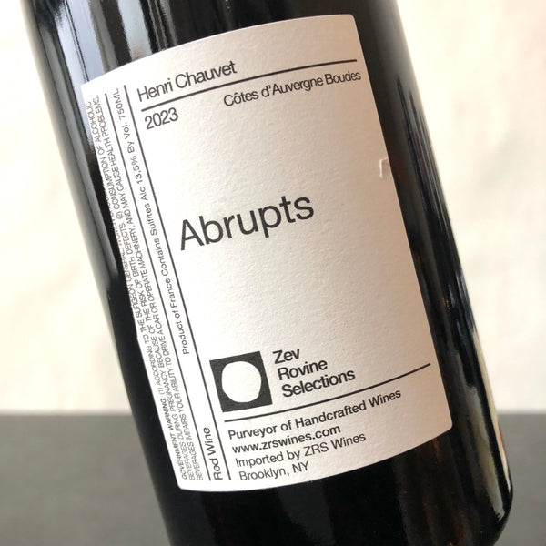 2023 Henri Chauvet Cotes d'Auvergne 'Abrupts', Loire, France