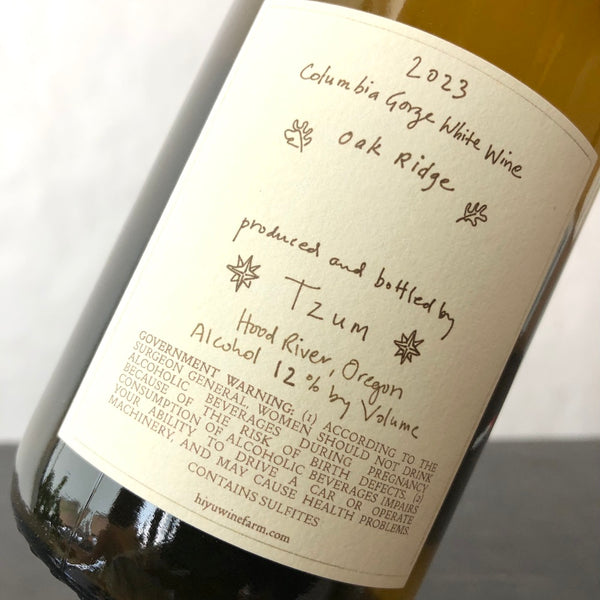 2023 Hiyu Wine Farm Tzum Oak Ridge Spring Ephemeral Columbia Gorge, USA