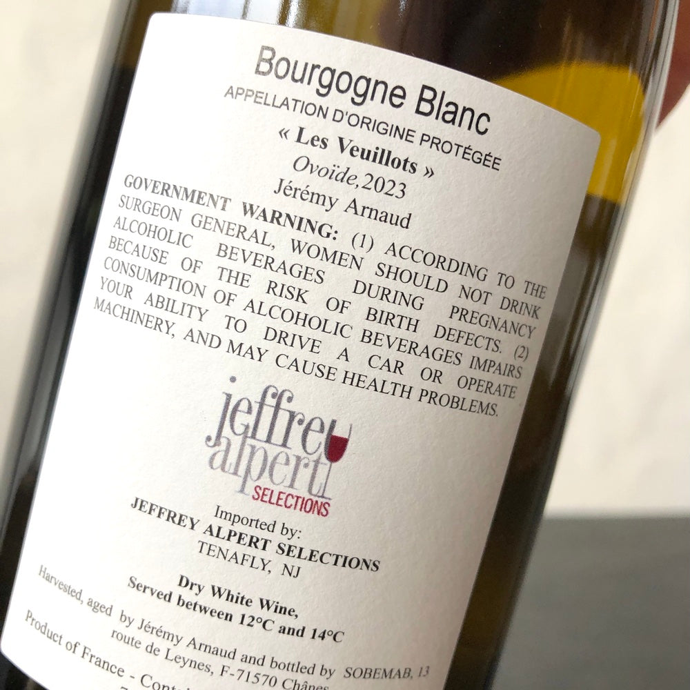 2023 Jeremy Arnaud Bourgogne Blanc Les Veuillots Ovoide, Burgundy, France