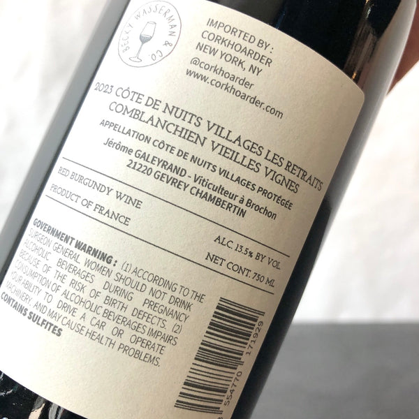 2023 Jerome Galeyrand Cote de Nuits-Villages Les Retraits, Burgundy, France
