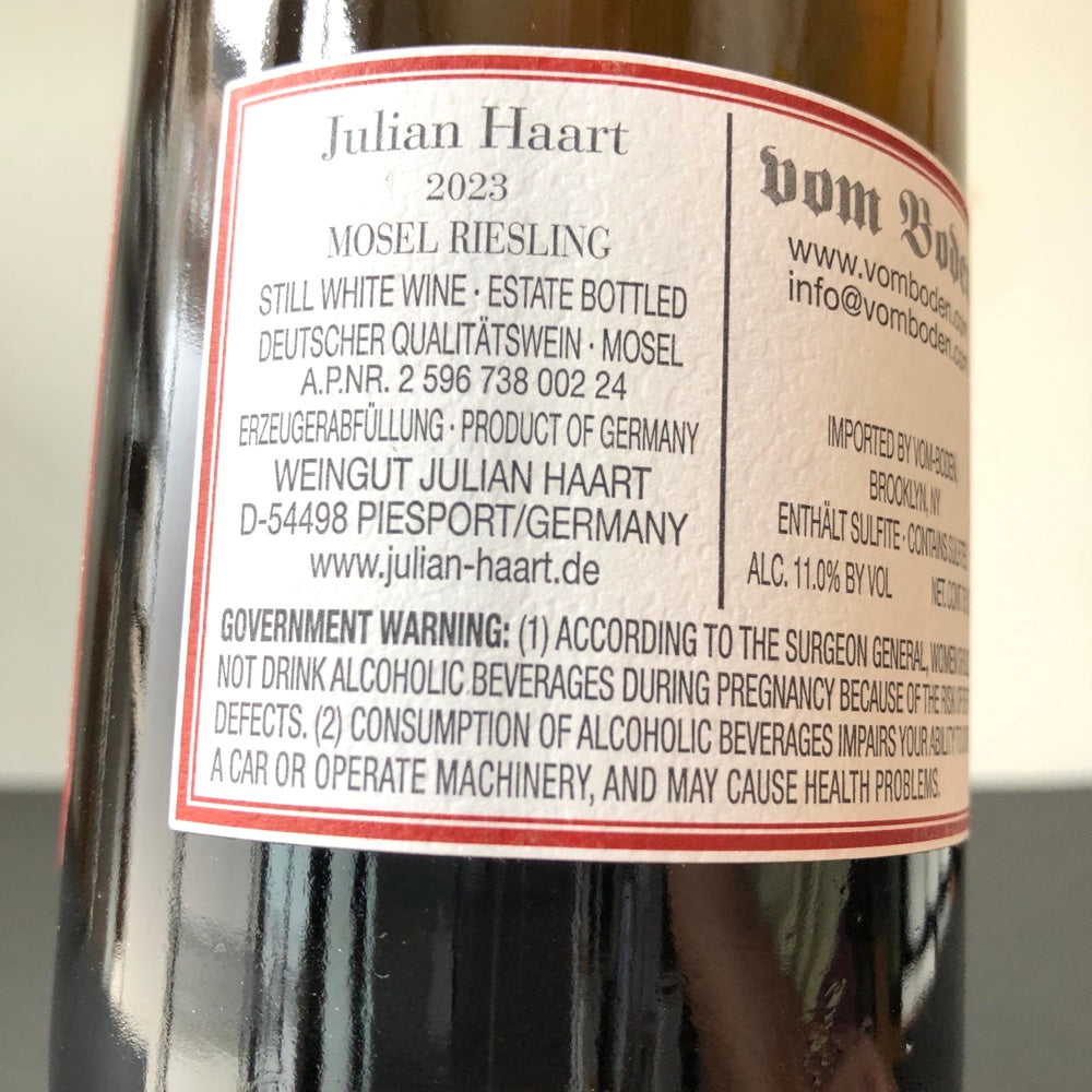 2023 Julian Haart Riesling 'Moselle', Germany