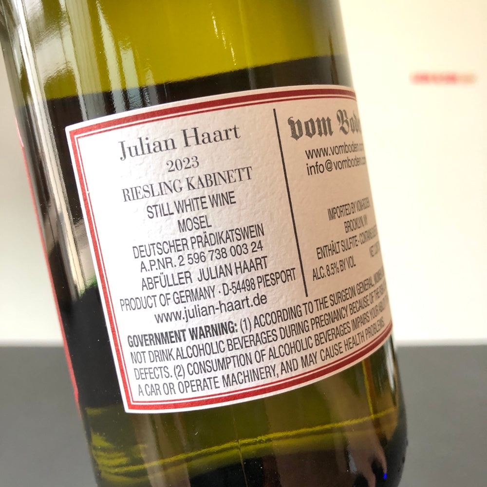 2023 Julian Haart 'JJ' Riesling Kabinett, Mosel, Germany