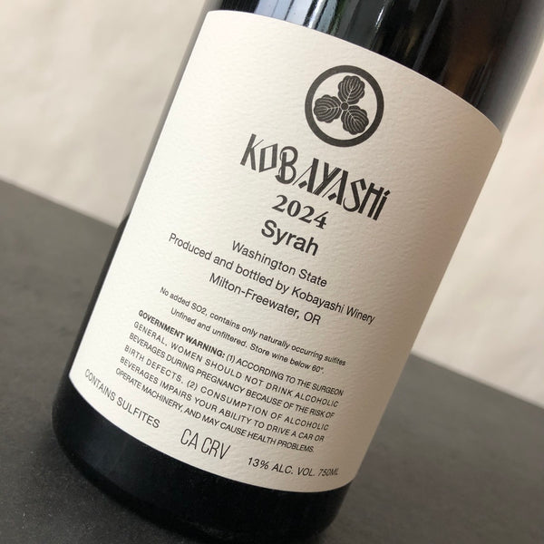 2023 Kobayashi  Syrah Sans Soufre (White Label), Washington, USA