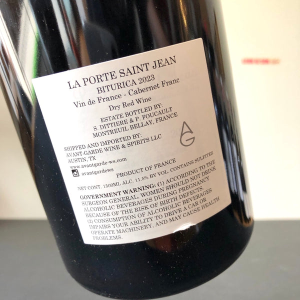 2023 La Porte Saint Jean Biturica Rouge 1.5L Magnum, Loire Valley, France