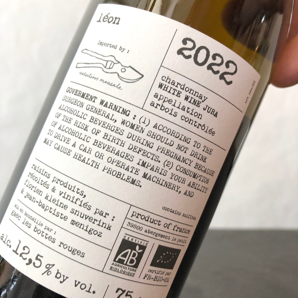 2023 Les Bottes Rouges, Arbois 'Leon' Chardonnay Jura, France