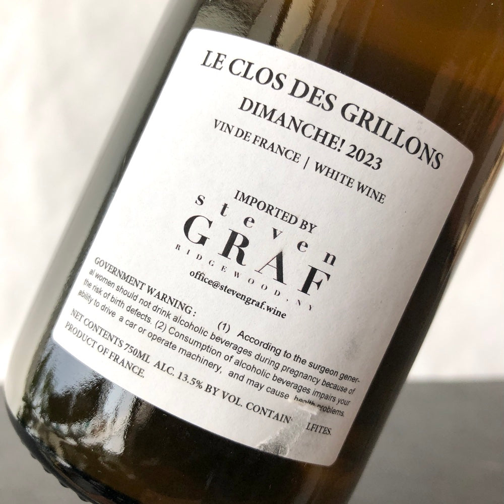 2023 Les Clos des Grillons (Nicolas Renaud) 'Dimanche' VDF, Rhone, France