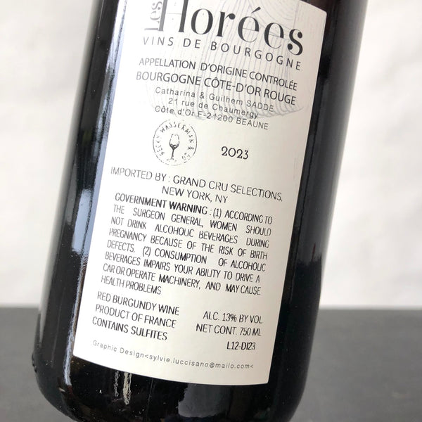 2023 Les Horees Bourgogne Rouge 'Des Six Ifs', Burgundy, France