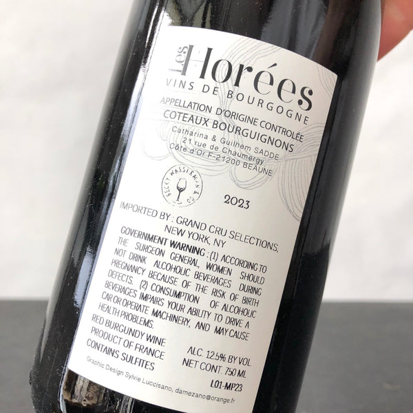 2023 Les Horées Coteaux Bourguignons Monpoulain, Burgundy, France