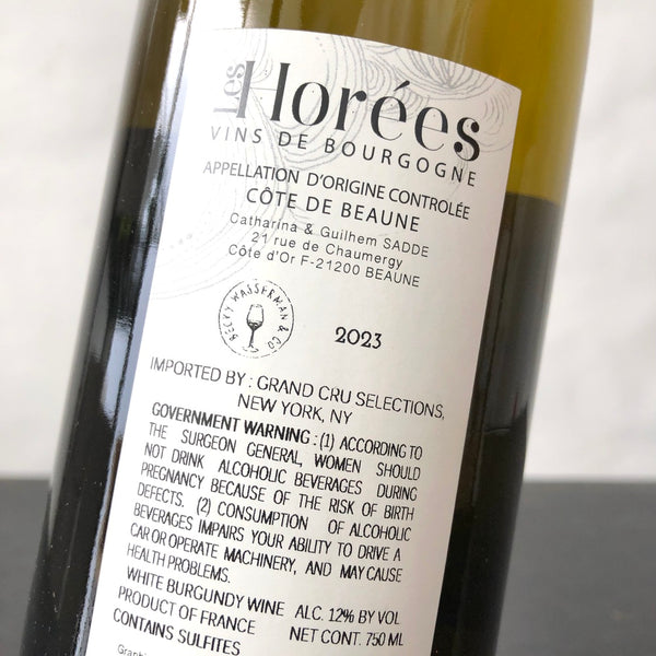 2023 Les Horees Cote de Beaune Blanc Les Monsnieres, Burgundy, France