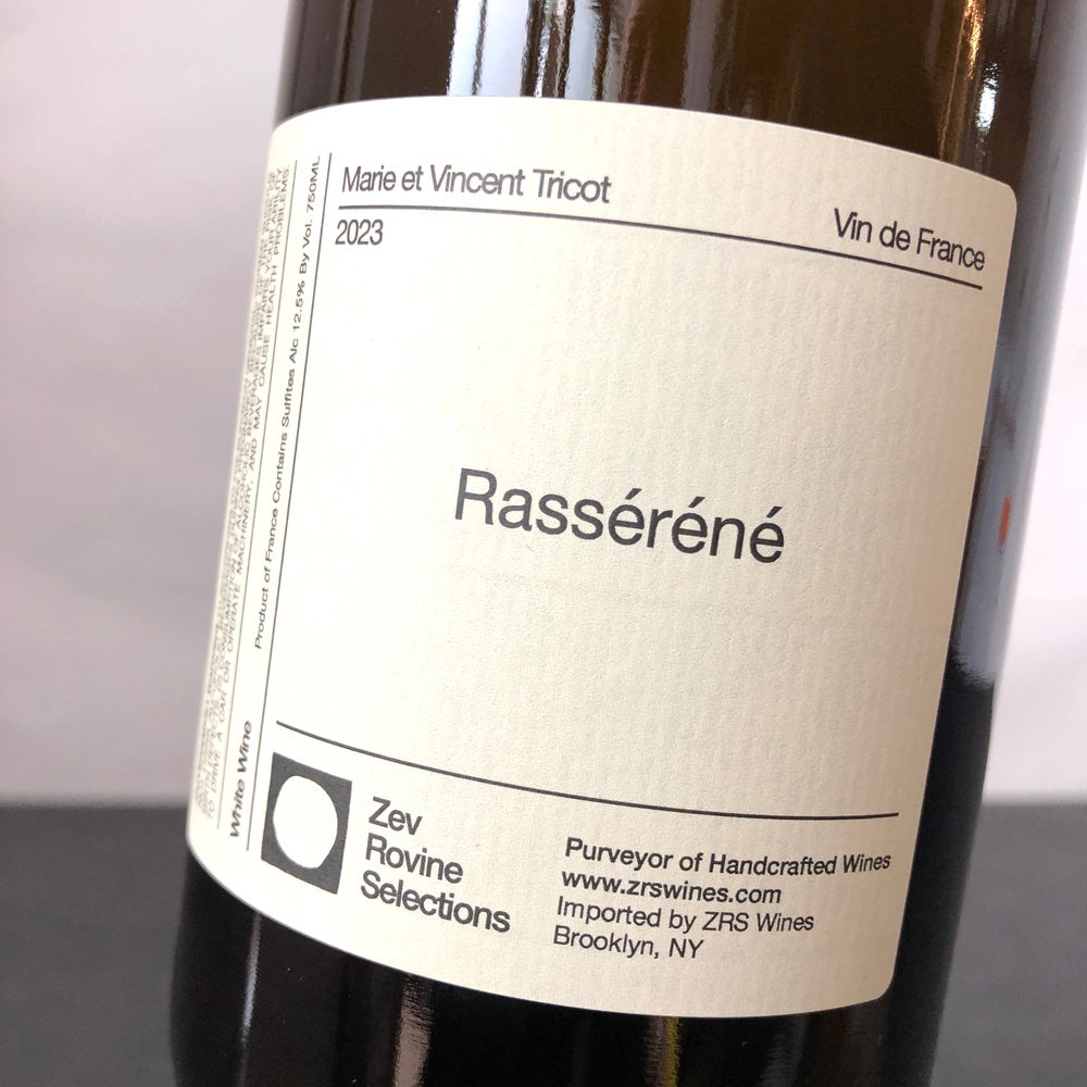 2023 Marie & Vincent Tricot 'Rasserene' Blanc, Vin de France