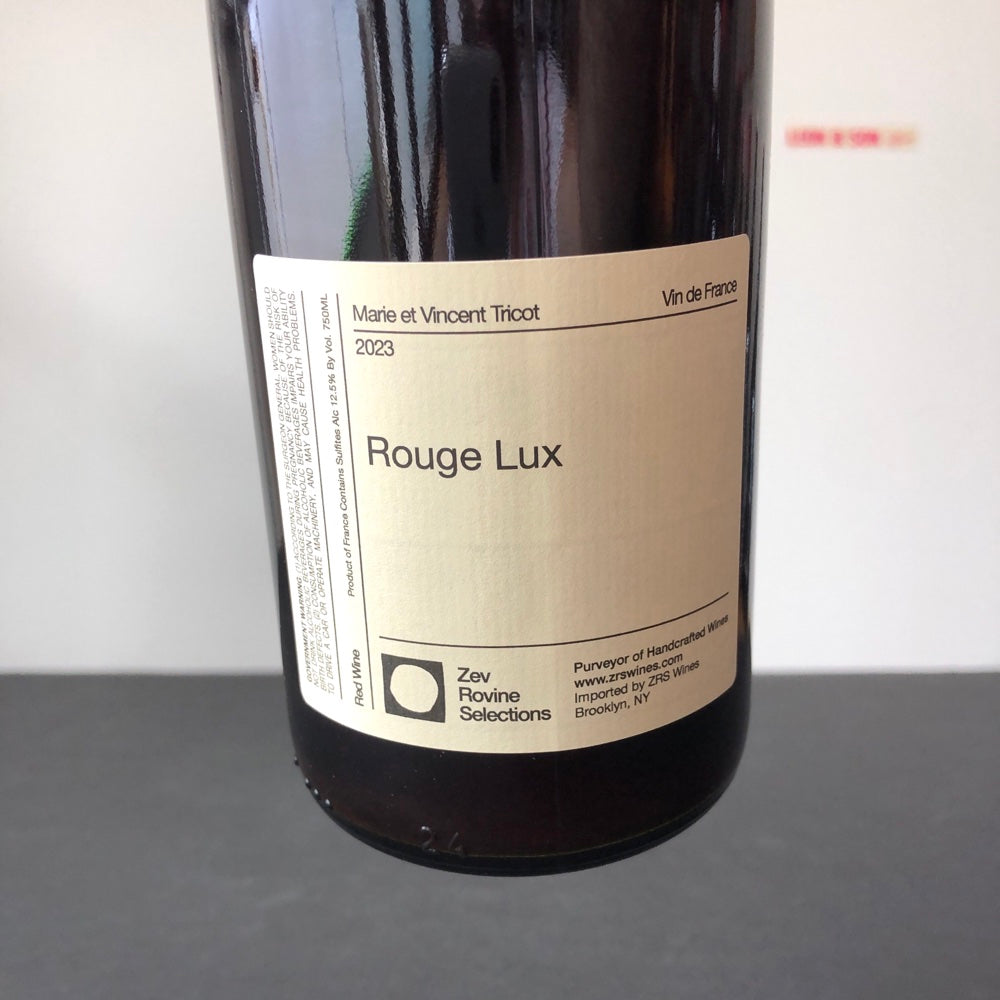 2023 Marie & Vincent Tricot 'Rouge Lux', Vin de France