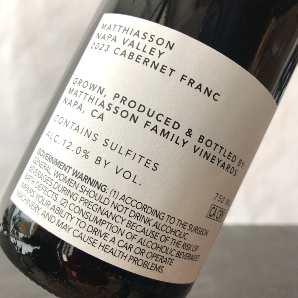 2023 Matthiasson Cabernet Franc Napa Valley, USA