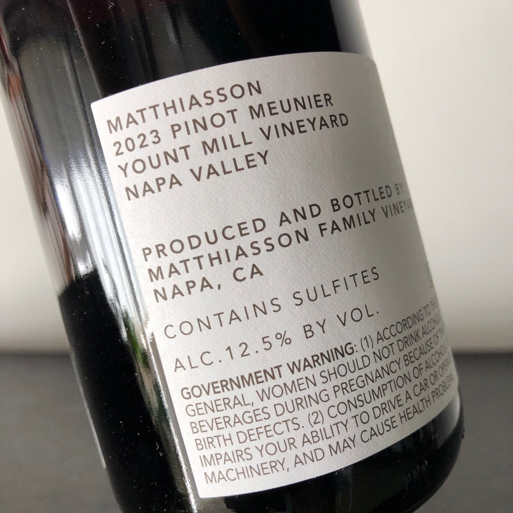 2023 Matthiasson Yountmill Vineyard Pinot Meunier, Napa Valley, USA