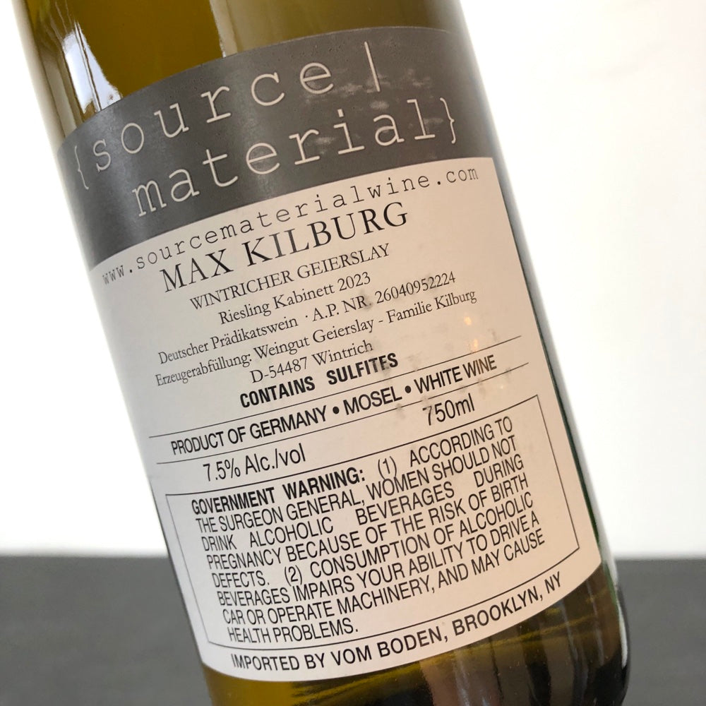 2023 Max Kilburg Geierslay Riesling Kabinett, Mosel, Germany