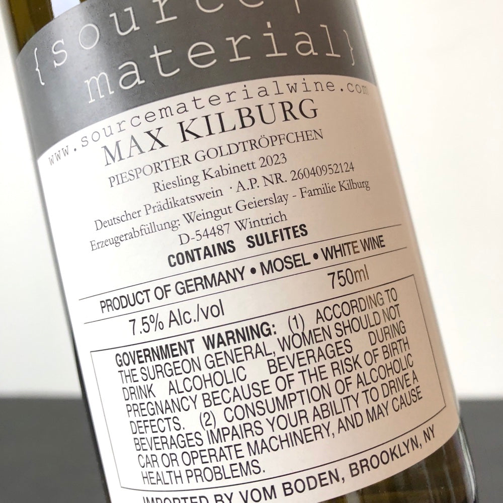 2023 Max Kilburg Goldtropfchen Riesling Kabinett, Mosel, Germany