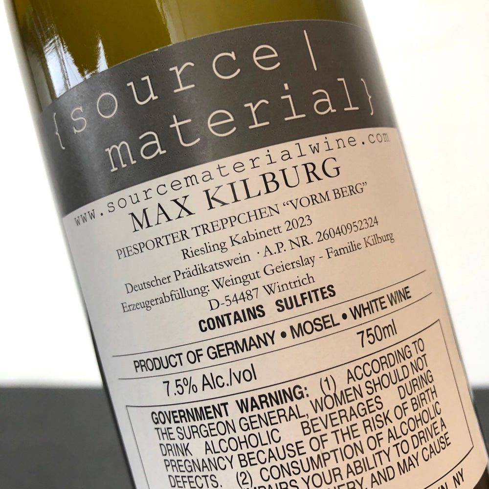 2023 Max Kilburg Treppchen Vorm Berg Riesling Kabinett, Mosel, Germany