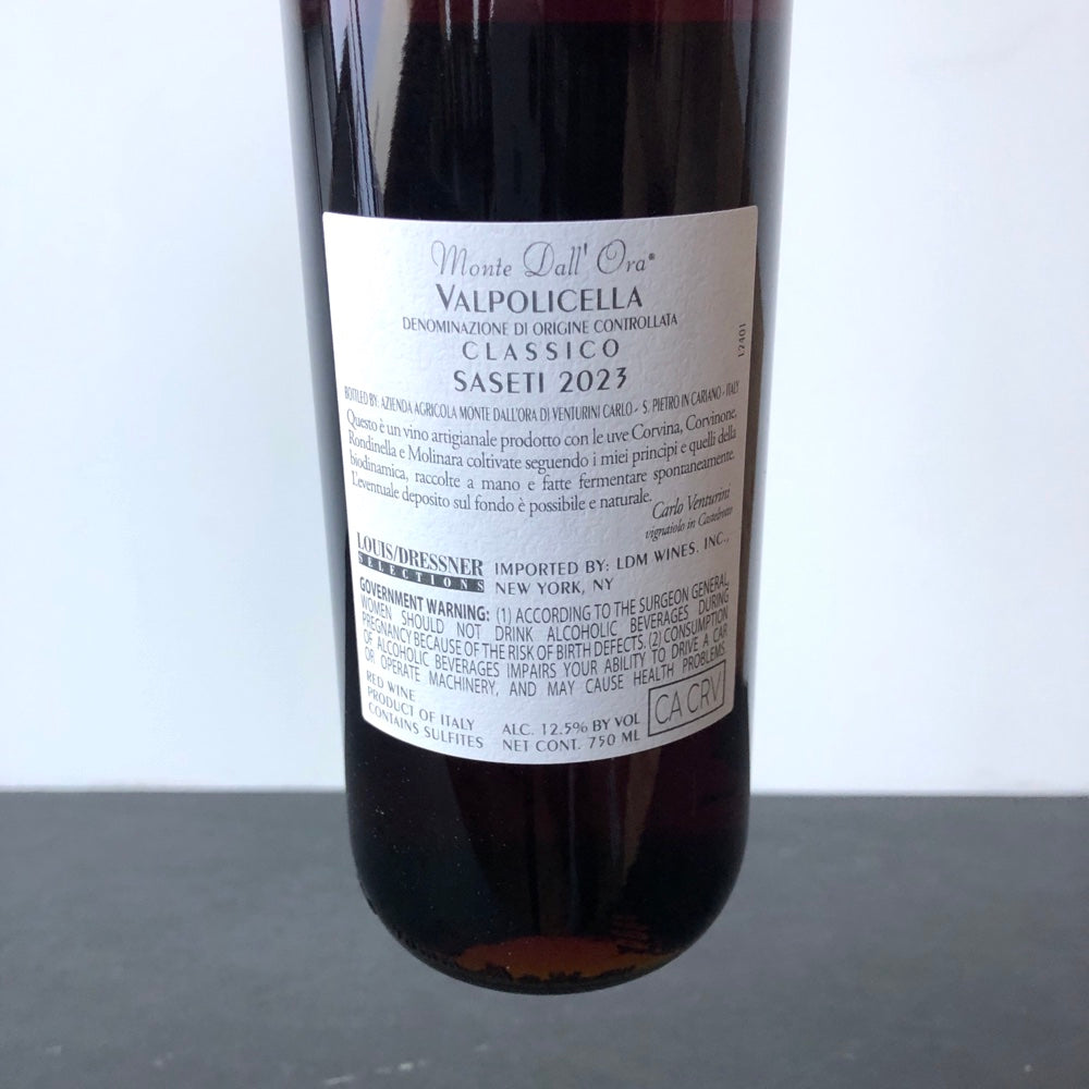 2023 Monte dall'Ora 'Saseti' Valpolicella Classico, Veneto, Italy