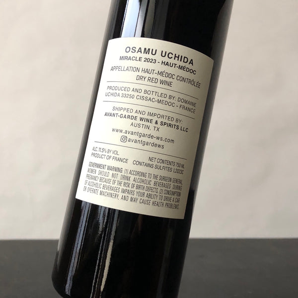 2023 Osamu Uchida Artisanale Cuvee Miracle, Haut-Medoc, France