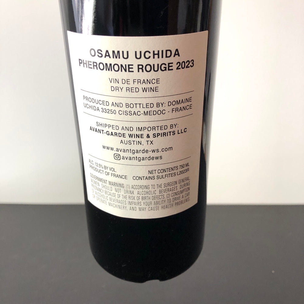 2023 Osamu Uchida Pheromone Rouge, Bordeaux, Vin de France
