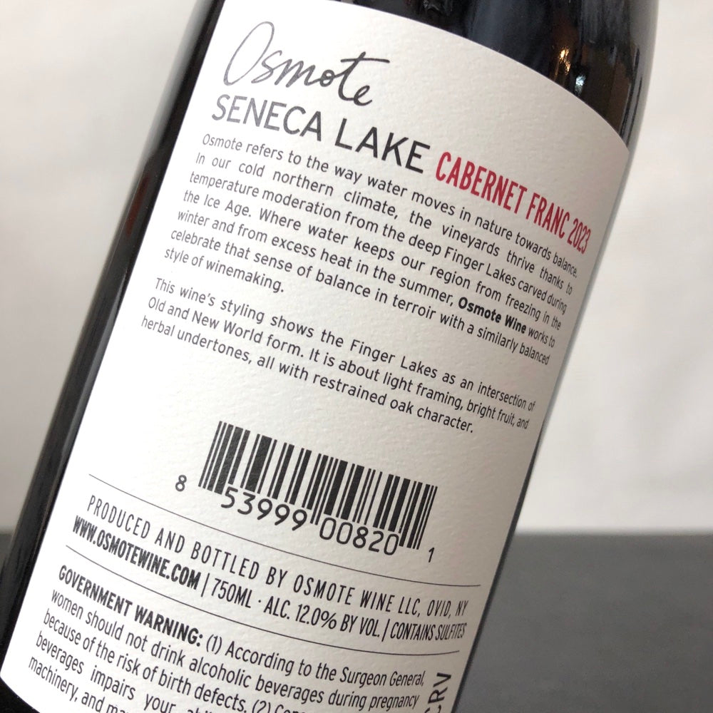 2023 Osmote Cabernet Franc Seneca Lake, New York, USA